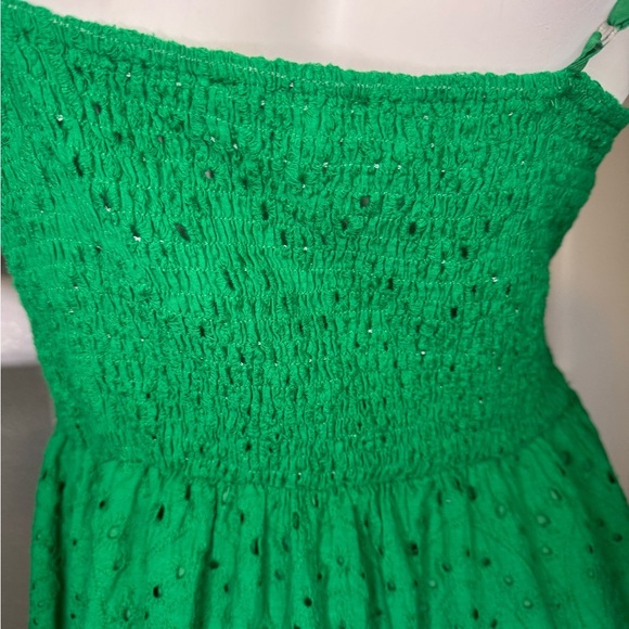 Simplee Women's Dress Green Sz M Crochet Sundress Boho Fairy VTG #113 - Picture 13 of 17